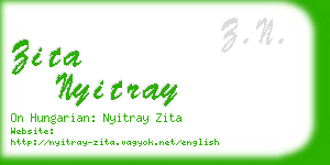 zita nyitray business card